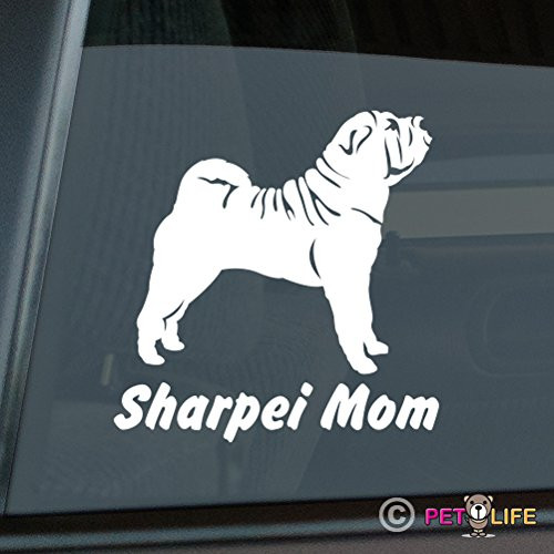 Sharpei Mom Sticker Vinyl Auto Window v2 shar pei shar-pei