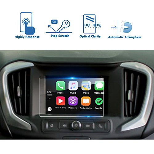 LFOTPP 2018 GMC Terrain 7 Inch Car Navigation Screen Protector -9H- Tempered Glass Center Touch Screen Protector Anti Scratch High Clarity