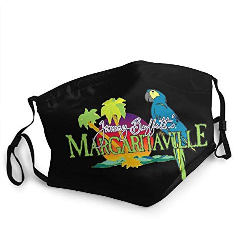 Jimmy Buffett Margaritaville Unisex Multi Usage Face Mask Reusable Polyester Breathable Dustproof Mouth-Mask Black