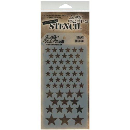 Stampers Anonymous Tim Holtz Layered Stencil 4.125 by 8.5-Inch Stars