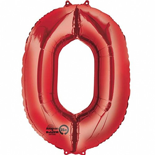 Anagram Number 7 Red Foil Balloon 34"