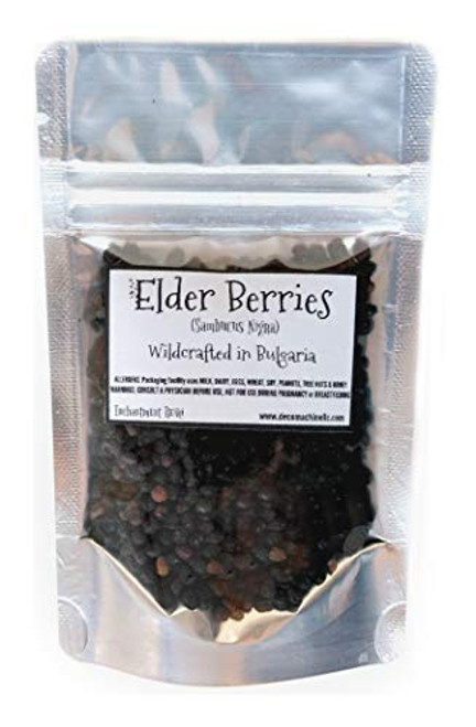 Reiki Charged Elder Berries Elderberries Elderberry Sambucus Nigra Wildcrafted in Bulgaria Loose Leaf Dried Berries 0.7 oz bag Small Sample Tea