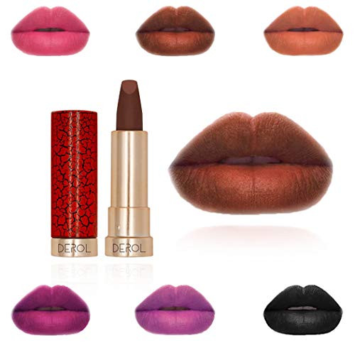 Edanta Lipstick Matte Lipsticks Long Lasting Lips Stick Waterproof Lipgloss Highly Pigment Lip Beauty Christmas Makeup for Women and Girls Pack of 1 -Red 12#-