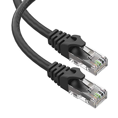Cat6 Ethernet Cable 20 ft - RJ45 LAN UTP CAT 6 Network Cord Patch Internet Cable - 20 Feet - Black