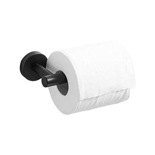BATHSIR Matte Black Toilet Paper Holder Bathroom Toilet Roll Holder Wall Mount Black Tissue Holder Stainless Steel