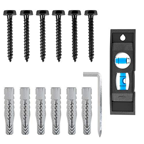 Lag Bolt Kit for TV Wall Mount Comes with M7 Lag Bolt for Wood Stud Fischer Anchors for Concrete Wall Includes Allen Key and Bubble Level for Easy Installation MD5752 by Mounting Dream