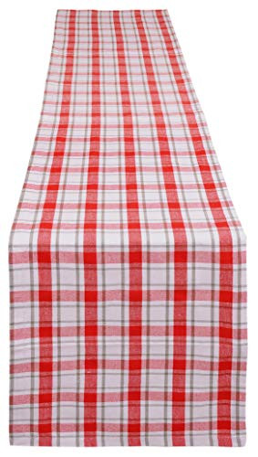 Yourtablecloth Buffalo Plaid Checkered Table Runner Trendy  and  Modern Plaid Design 100 percent Cotton Tablerunner Elegant Décor for Indoor and Outdoor Events 14 x 108 Red Plaid