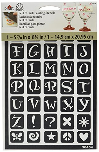 FolkArt Peel and Stick Painting Stencil 30454 Fun Alphabet