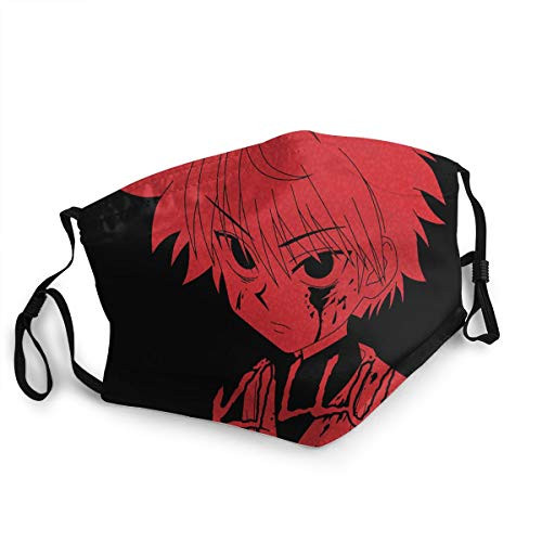 Hunter X Hunter Killua Anime Unisex Multi Usage Face Mask Reusable Polyester Breathable Dustproof Mouth-Mask Black
