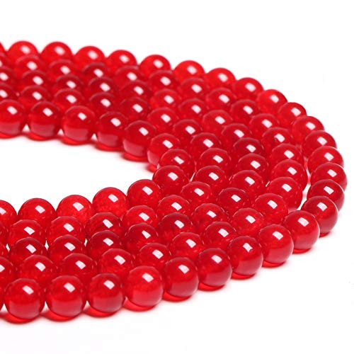 10mm Red Chalcedony Natural Red Gemstone Beads Round Jade Beads Bulk for DIY Jewelry Making 38PCS-Bag -10mm Red Chalcedony-