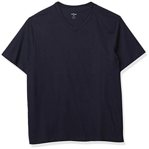 Smith's Workwear Men's Quick Dry Short Sleeve V-Neck TEE Dark Navy Small
