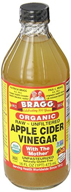 Bragg Organic Unfiltered Apple Cider Vinegar Raw 16 Ounce - 1 Pack