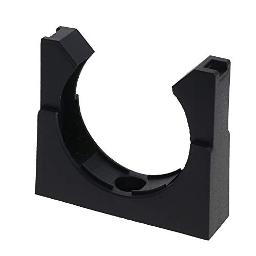 Fielect Corrugated Tube Holder Bracket AD54.5 Plastic Mounting Bracket Pipe Clamp Clips Black 1pcs