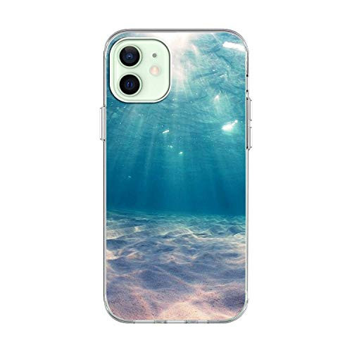 FancyCase Compatible with iPhone 12 -6.1inch--Scenic Pattern Soft Silicone Protective iPhone 12 Case -Ocean Floor-