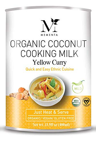 Mementa Organic Coconut Cooking Milk Yellow Curry 13.5 Fl Ounce