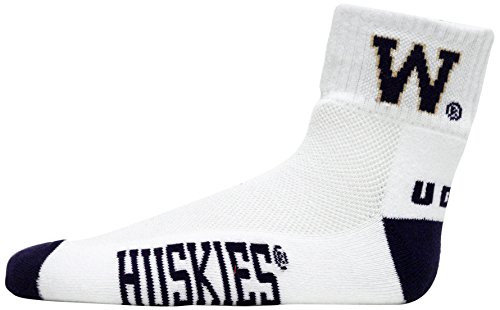 NCAA Washington Huskies White 1-4 Socks One Size Purple
