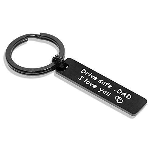 Elechobby Drive Safe Keychain for Dad I Love You keychains for Uncle Gifts for Grandpa Medium