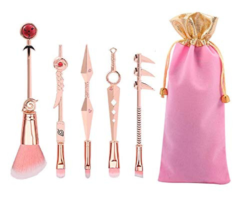 New Upgrate Potter Makeup Brushes Set -5 Sets Makeup Brushes for Women Foundation Blending Blush Eyeshadow Face Powder Brush Makeup Up Too with Gift Potter Necklace