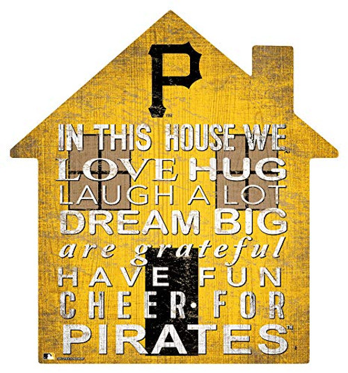 Fan Creations MLB Pittsburgh Pirates Unisex Pittsburgh Pirates House Sign Team Color 12 inch