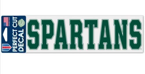 WinCraft NCAA Michigan State University Spartans 3x10 inch Perfect Cut Decal