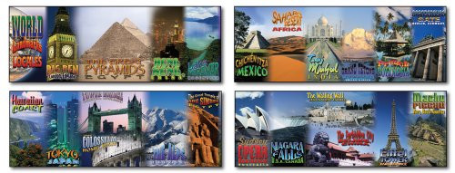 Carson Dellosa Mark Twain World Landmarks and Locales Topper Bulletin Board Set (1954)