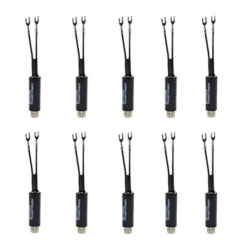 CHHLIUT 75 Ohm to 300 Ohm Adapter UHF-VHF FM Matching Transformer Adapter with F Type Female Coax Coaxial Connector Plug Jack for TV Antenna Cable Wire?10-Pack?