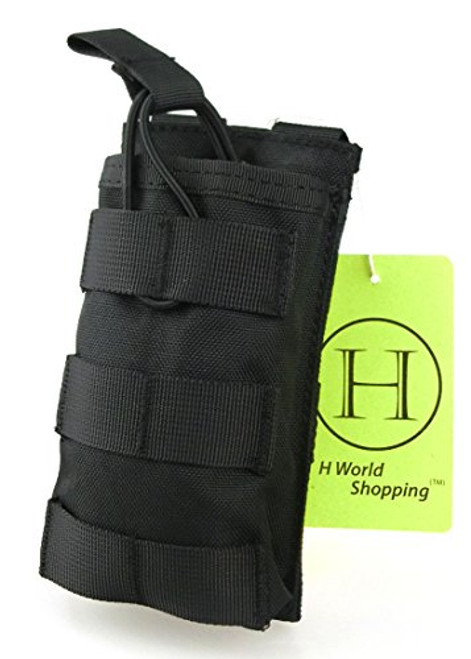 H World Shopping Tactical Molle M4 M16 AR15 Magazine Pouch Open Top Mag Holder Single Airsoft MOLLE Mag Pouch -Black-