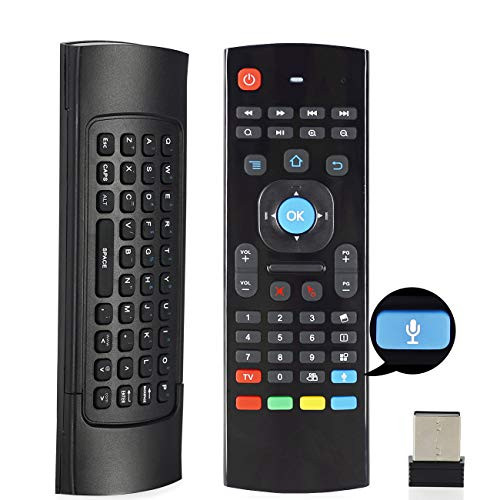 HONONJO Air Remote Mouse 2.4GHz Mini Wireless Keyboard Mouse with Voice Input Android TV Remote Control Infrared Leaning for Android TV Box, Mini PC, Mac OS