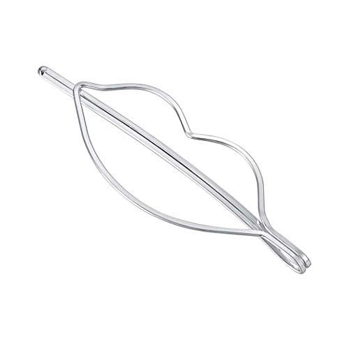 10 Pieces Gold and Silver Metal Hair Clips Minimalist Hair Clip Sexy Lips Hair Barrettes for Women