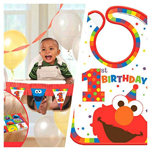Elmo First Birthday Party Supplies (High Chair Bundle)