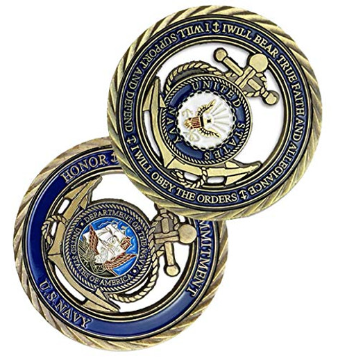 Patpaw Challenge Coin U.s. Navy Core Values Coins Crafts Veteran Gifts for Airman Patpaw Challenge Coin U.s. Navy Core Values Coins Crafts Veteran Gifts for Airman