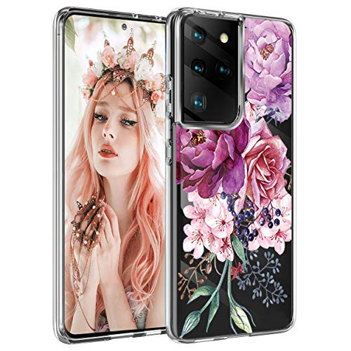 Galaxy S21 Ultra Floral Cases Compatible with Samsung Galaxy S21 Ultra Case for Women Clear Floral Flower Pattern Designed for Samsung S21 Ultra Silicone Case Flexible Soft TPU Cover Phone Case Galaxy S21 Ultra Floral Cases Compatible with Samsung Galaxy S21 Ultra Case for Women Clear Floral Flower Pattern Designed for Samsung S21 Ultra Silicone Case Flexible Soft TPU Cover Phone Case