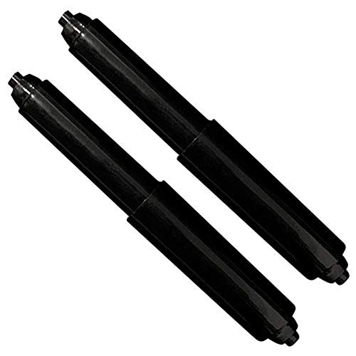 Yooha 2Pcs Toilet Paper Holder Roller Insert Spindle Bathroom Replacement Plastic Spring Loaded Toilet Paper Holder Insert Spindle-Black-