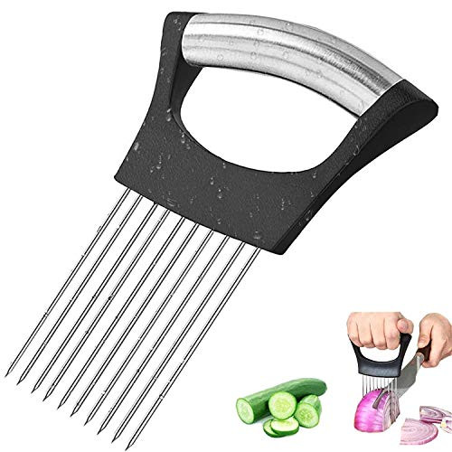 Meat Slicer Food Slice Assistant - Stainless Steel Onion Holder for Slicing Onion Slicer for Vegetable Potato Tomato Cutter Kitchen Gadgets Onion Peeler Slicing Tool Meat Slicer Food Slice Assistant - Stainless Steel Onion Holder for Slicing Onion Slicer for Vegetable Potato Tomato Cutter Kitchen Gadgets Onion Peeler Slicing Tool