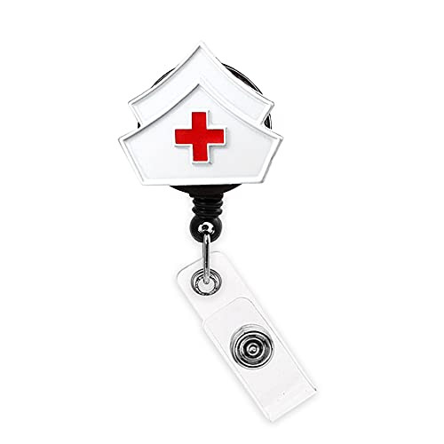 Nurse Badge Reel Retractable ID Badge Holder ID Badge Reels with Clip Retractable Badge Holder for Office Worker Doctor Nurse