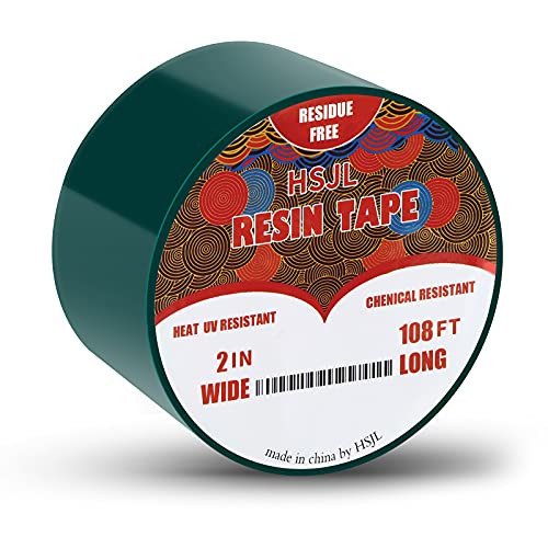 HSJL Resin Tape for Epoxy Resin Molding - Silicone Thermal Adhesive Tape Oxidation and High Temperature Resistance Easy Peeling Epoxy Release Tape for River Tables - 2 inch Wide 108FT Long