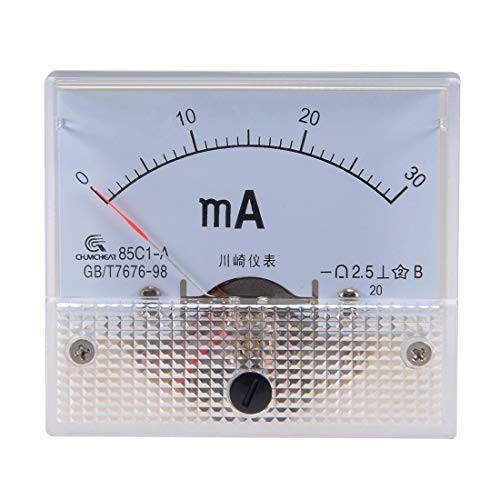 Aodesy 85C1-A Analog Current Panel Meter DC 30mA Ammeter for Circuit Testing Ampere Tester Gauge