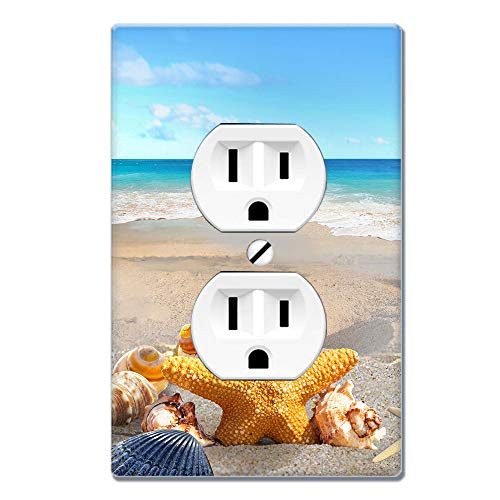 WIRESTER Duplex Outlet Cover Wall Plate-Switch Plate - Seashells On The Beach