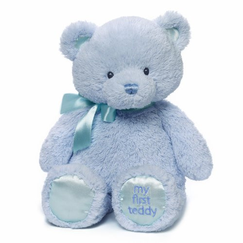 Baby GUND My First Teddy Bear Stuffed Animal Plush, Blue, 15" Baby GUND My First Teddy Bear Stuffed Animal Plush, Blue, 15"