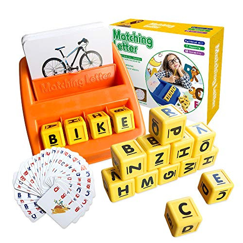 Educational Toys for 3-6 Year Olds Boys Girls Spelling Games Matching Letter Game for Kids Ages 3-6 Learning Toys Memory Word Game Gifts for 3-7 Year Olds Boys Girls Toys Age 3-5 BA03
