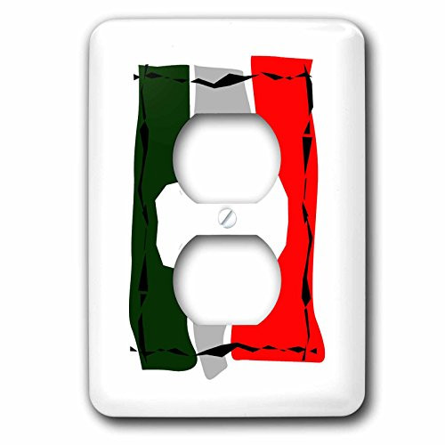 3dRose lsp_175512_6 Irish Flag Clover Graphic Outlet Cover