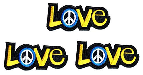 Umama Patch Set of 3 Love Black Yellow Letter Embroidered Patch Peace Love Sign Symbol Cartoon Kids Sew Iron On Patches Clothes Dress Plant Hat Jeans Sewing Applique DIY Accessory Umama Patch Set of 3 Love Black Yellow Letter Embroidered Patch Peace Love Sign Symbol Cartoon Kids Sew Iron On Patches Clothes Dress Plant Hat Jeans Sewing Applique DIY Accessory