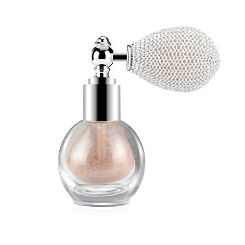 Ownest Highlighter Powder Spray Glitter High Gloss Spray Shimmer Sparkle Powder Makeup Spray for Face Body Cosmetic-Nude Pink