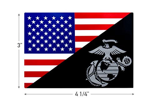 Rothco USMC Eagle Globe and Anchor Flag Decal - American Flag Decal - Marine Corps Decal