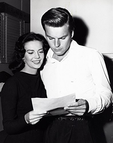 Posterazzi Poster Print Collection Natalie Wood and Robert Wagner Reading a Script on the Set of Marjorie Morningstar Photo, (8 x 10), Varies