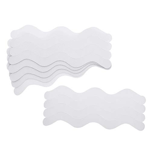 Zaldita Clear Bathtub Stickers Anti-Slip Bathtub Treads Decals Appliques for Shower Tubs Pools Stairs Slippery Surface 24Pcs Wave One Size