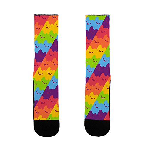 LookHUMAN Rainbow Cats US Size 7-13 Socks