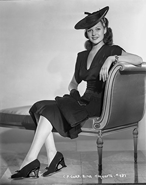 Rita Hayworth Lady in Black sitting and Lying on a Chair Photo Print (8 x 10) Rita Hayworth Lady in Black sitting and Lying on a Chair Photo Print (8 x 10)