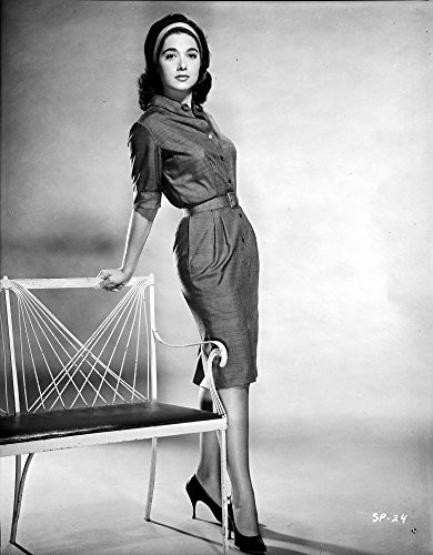 Posterazzi Suzanne Pleshette Leaning on a Chair and Wearing a Dress Photo Print (8 x 10)