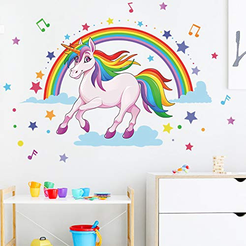 Rainbow Unicorn Wall Decals Gifts for Kids Decor Wall Stickers Girls Babies Nursery Room Children Teens Bedroom Playroom Decoration Rainbow Unicorn Wall Decals Gifts for Kids Decor Wall Stickers Girls Babies Nursery Room Children Teens Bedroom Playroom Decoration